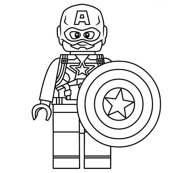 ζωγραφική Χαριτωμένο Lego Captain America