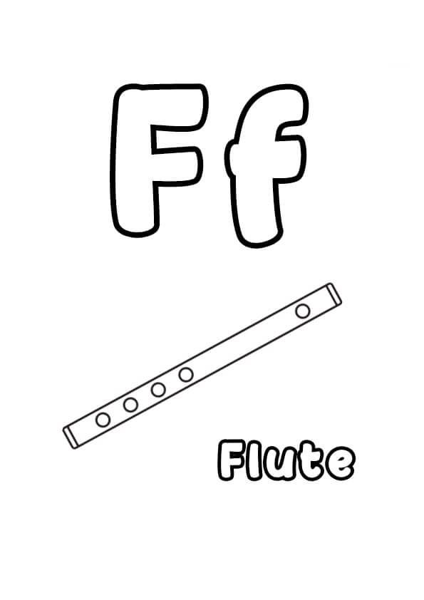 ζωγραφική Γράμμα F με Flute