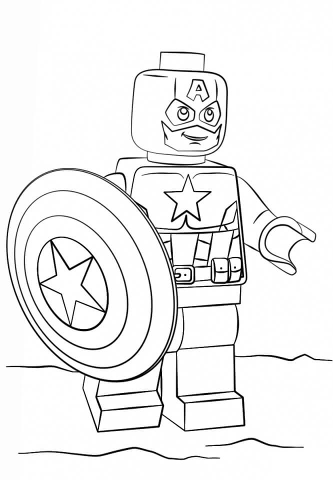 ζωγραφική Lego Captain America Το περπάτημα