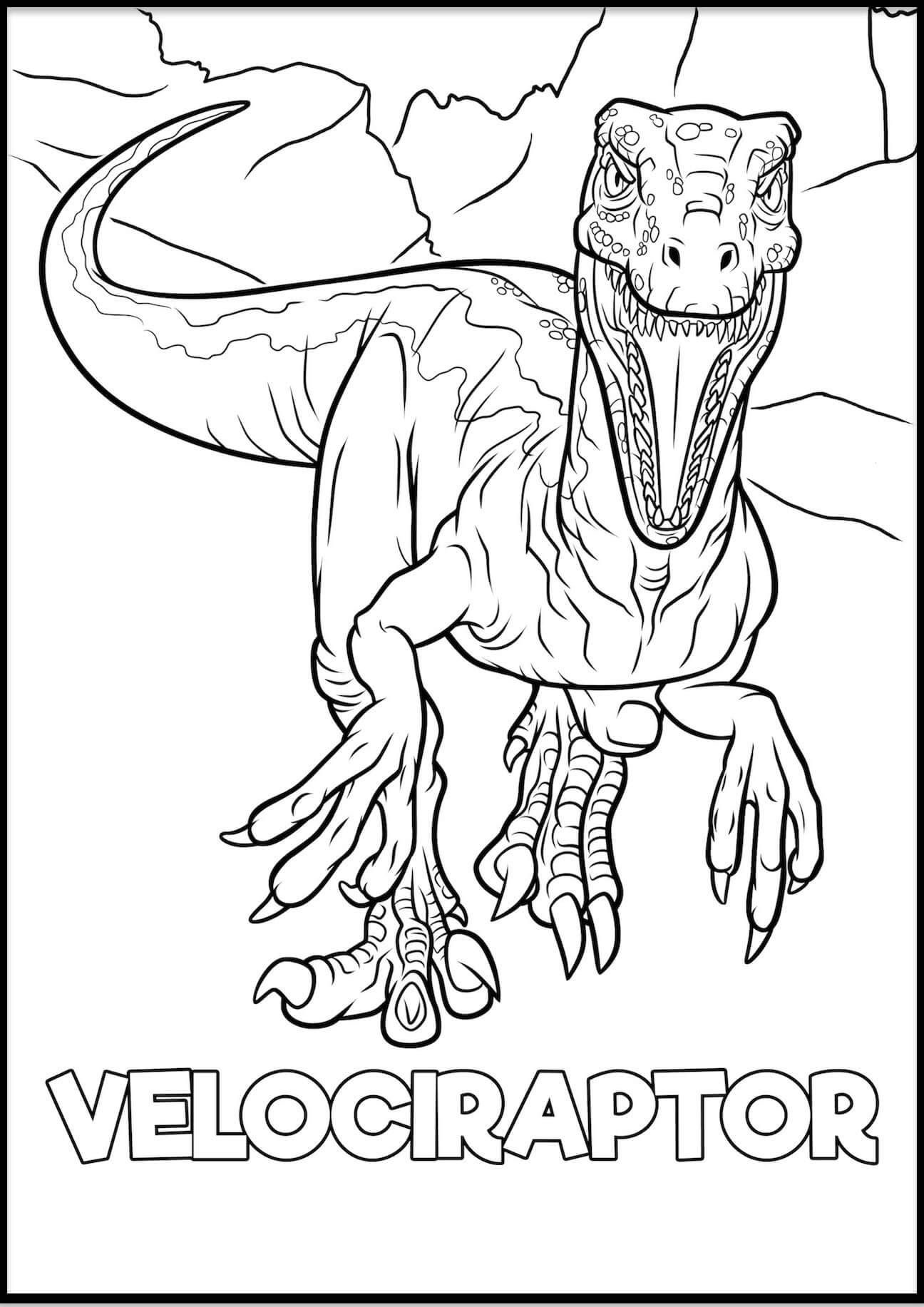 ζωγραφική Velociraptor δωρεάν