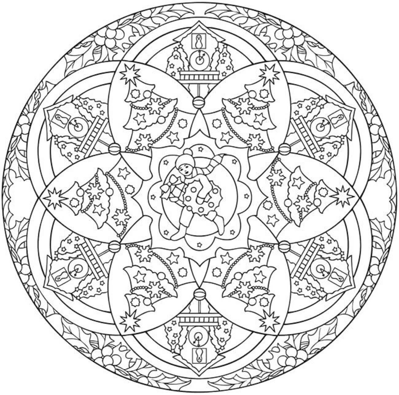 ζωγραφική Χριστουγεννιάτικο δέντρο Mandala