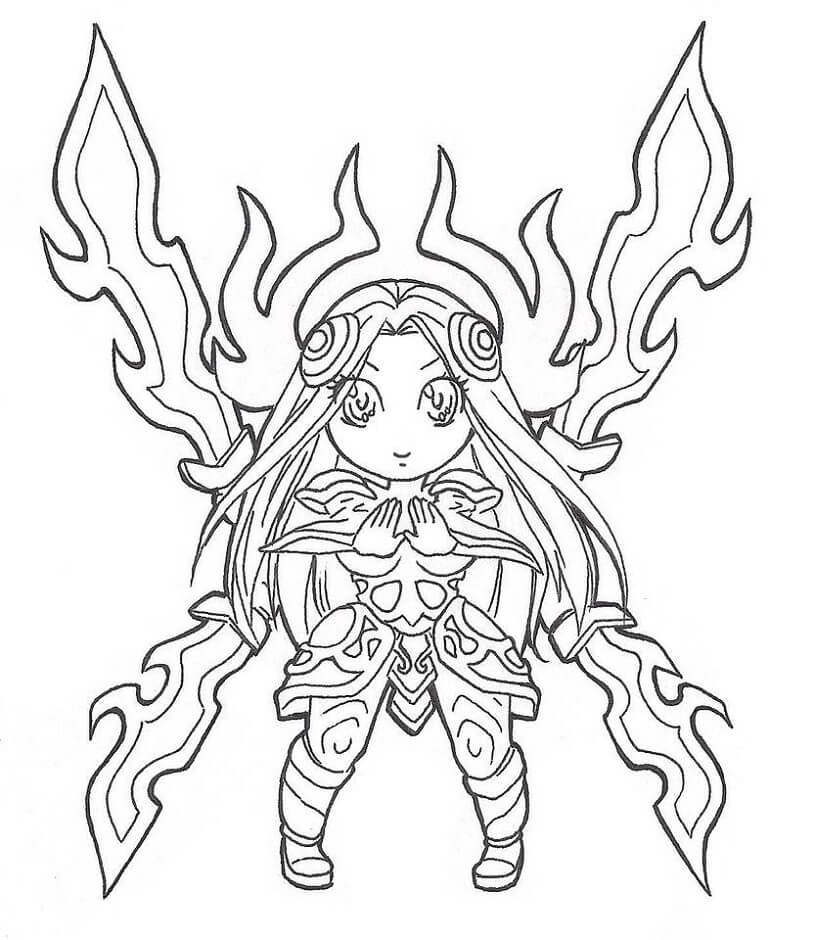 ζωγραφική Η χαριτωμένη Chibi Irelia