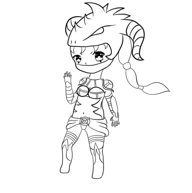 ζωγραφική Ο χαριτωμένος δράκος Slayer Vayne Chibi