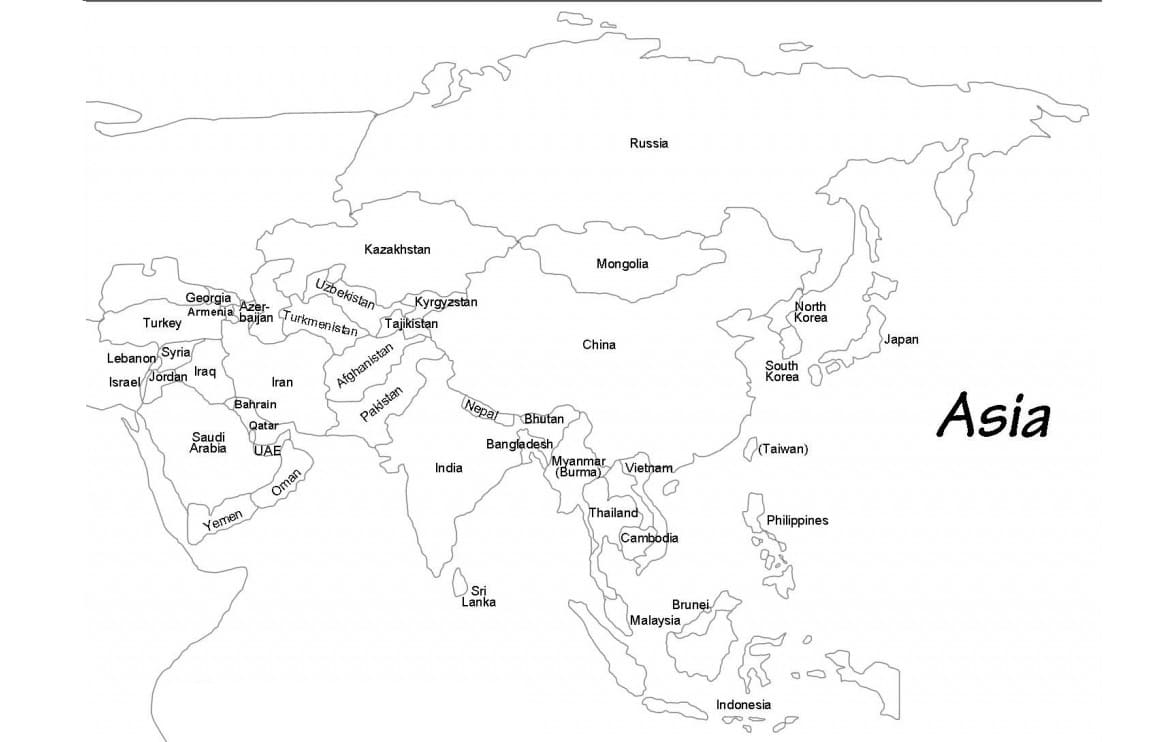 ζωγραφική Asia Map Image