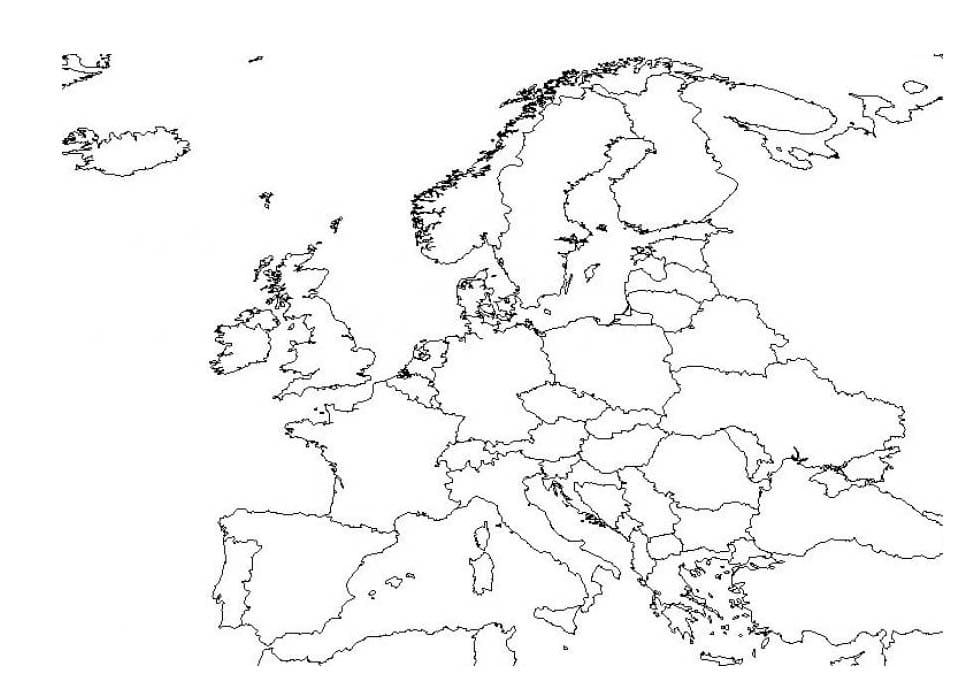 ζωγραφική Blank Europe Map HD