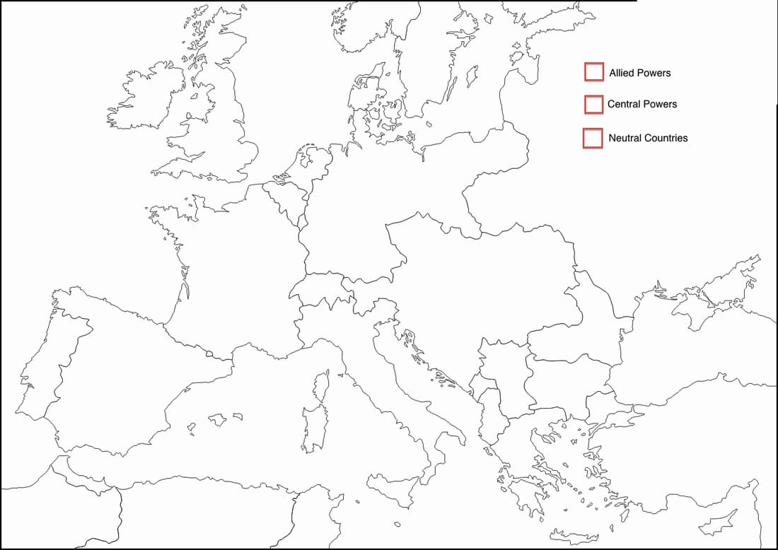 ζωγραφική Blank Europe Map Image