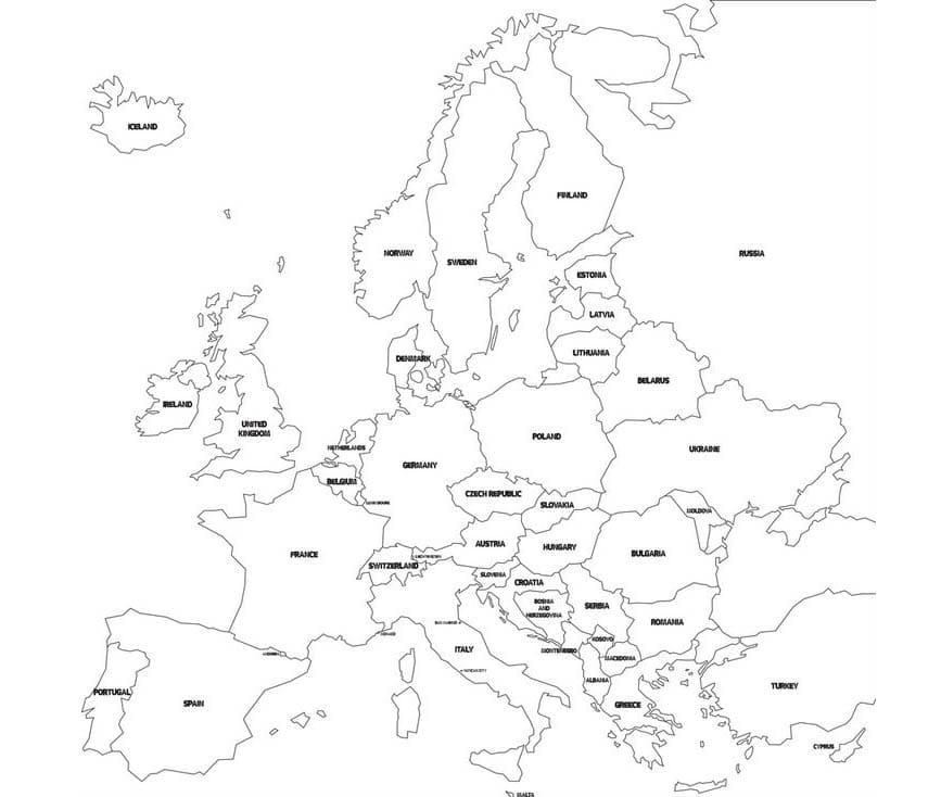 ζωγραφική Europe Map HD