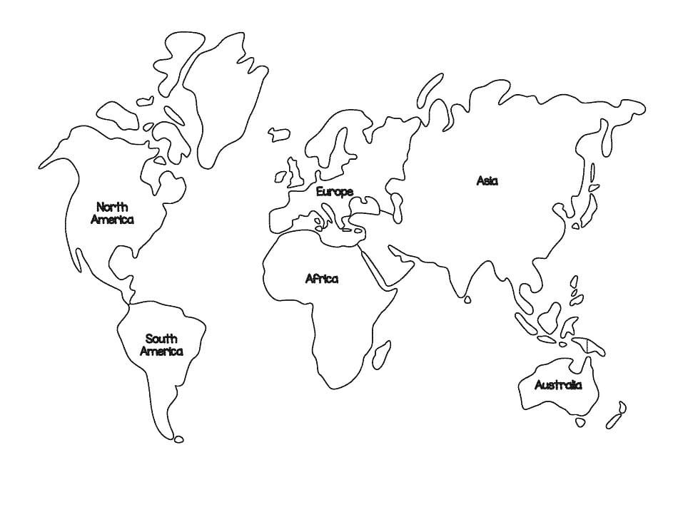 ζωγραφική World Map Countries