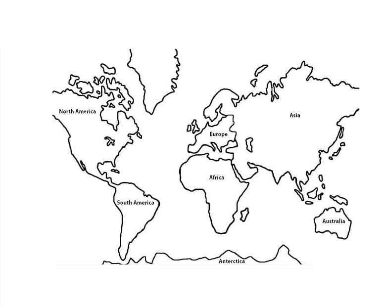 ζωγραφική World Map For Kids