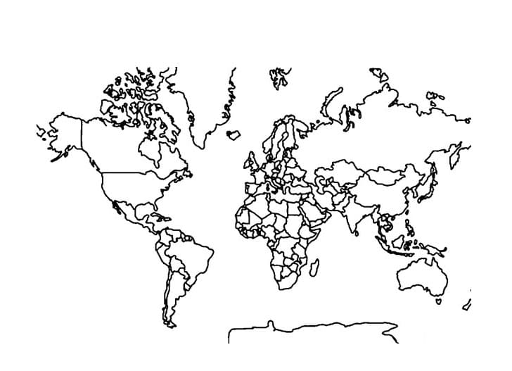 ζωγραφική World Map Outlines