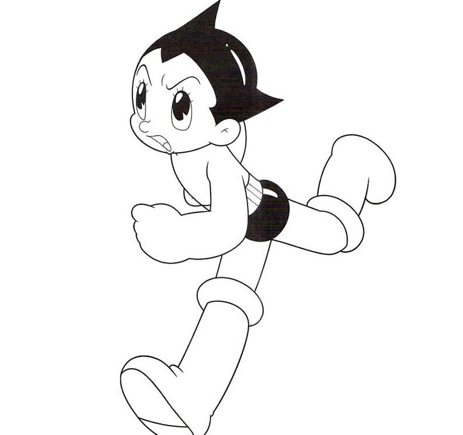 ζωγραφική Astro Boy που τρέχει