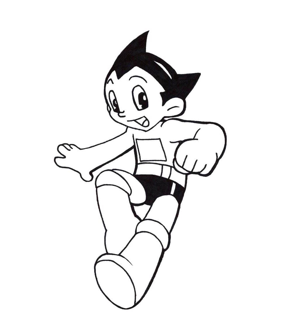 ζωγραφική Χαρούμενο Astro Boy