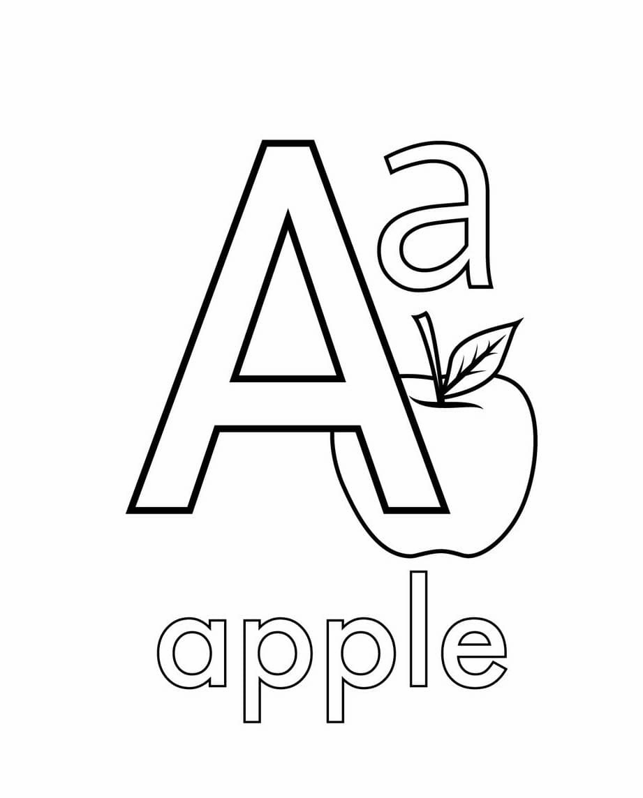 ζωγραφική Γράμμα Α για την Apple