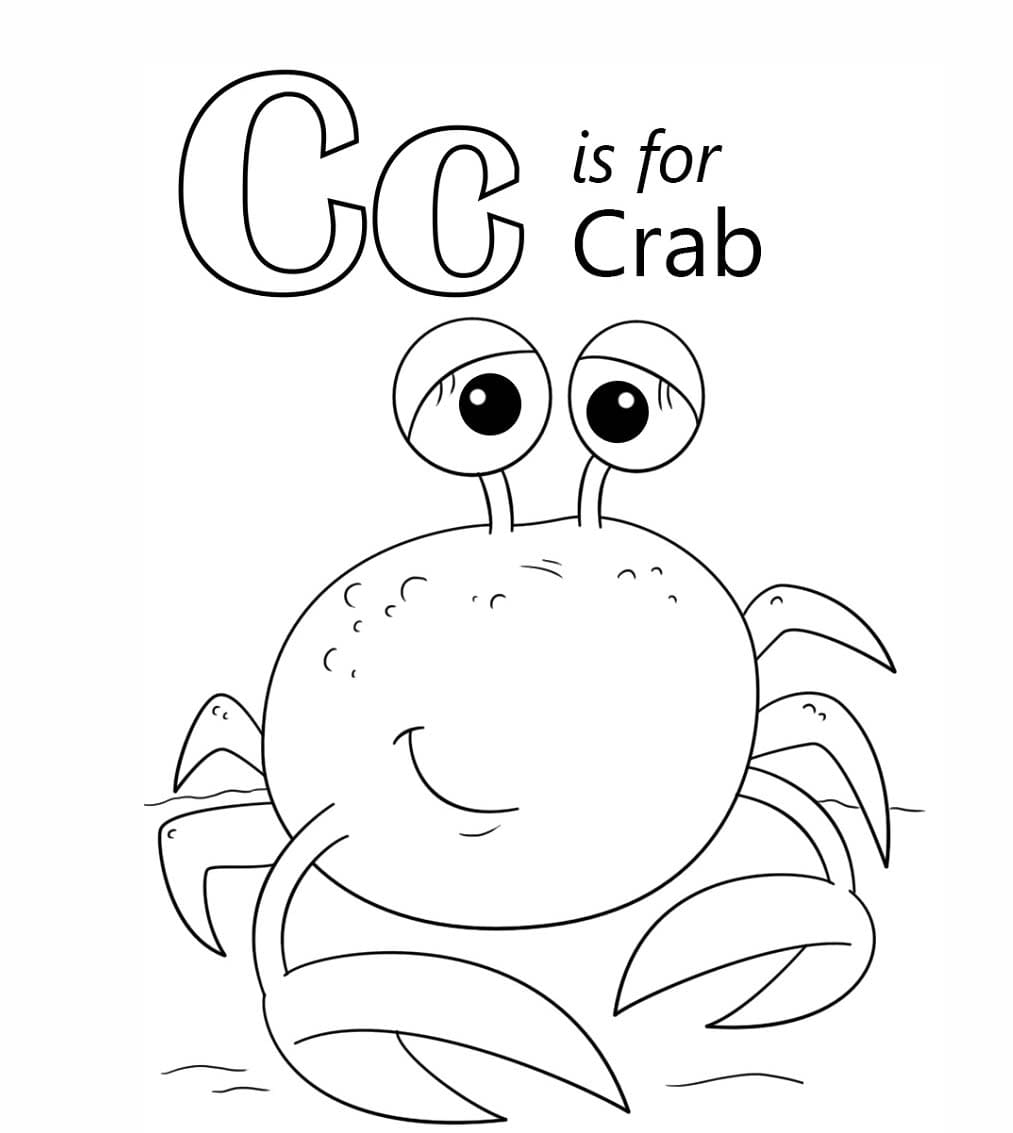 ζωγραφική Γράμμα C είναι για τον  Crab