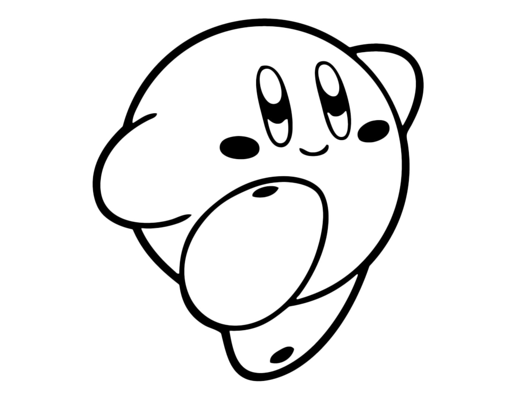 ζωγραφική Kirby χαμογελά