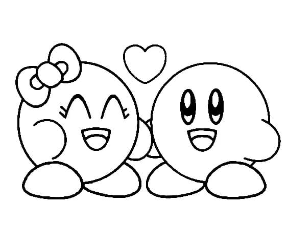 ζωγραφική Kirby και η κοπέλα της