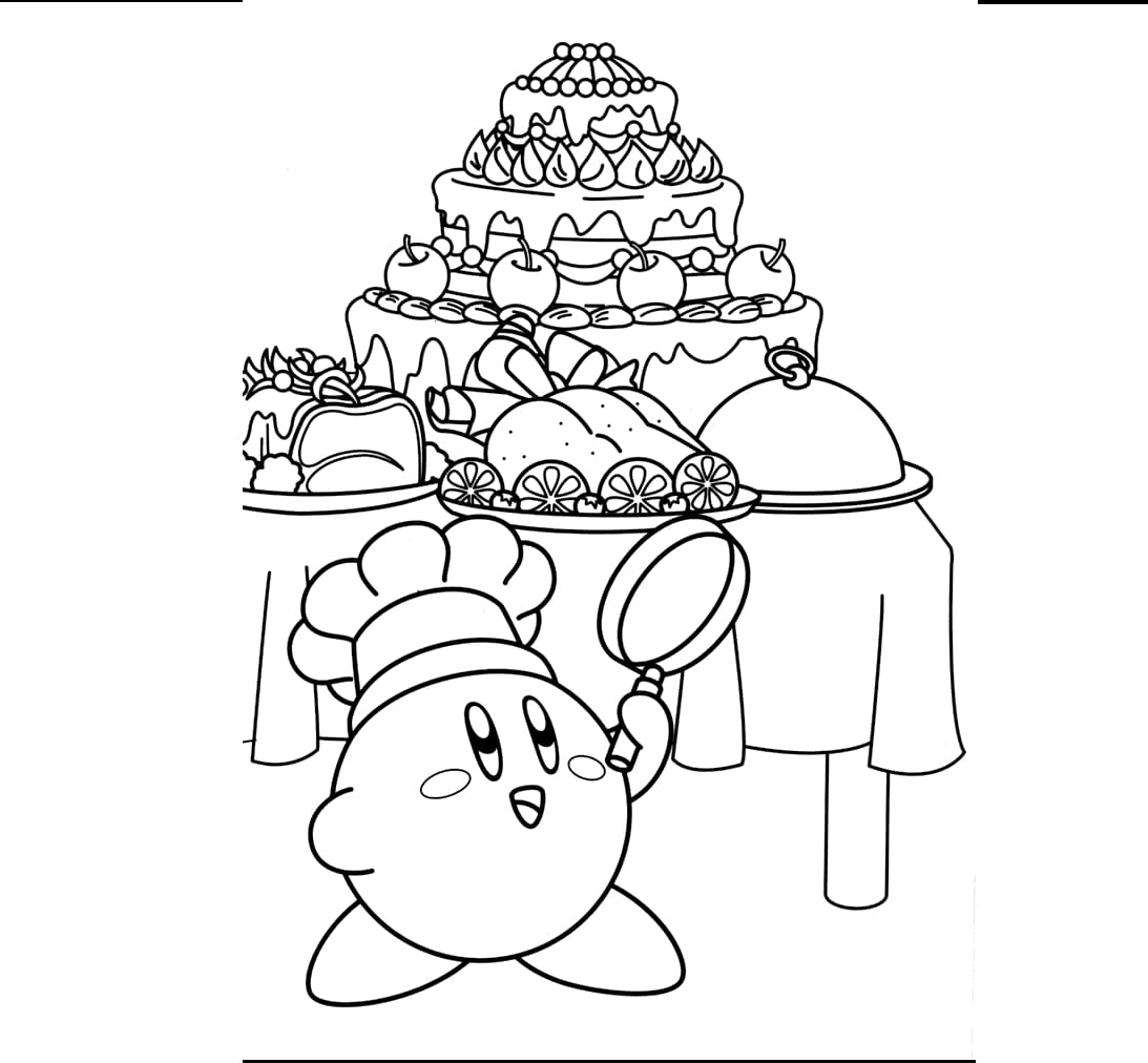 ζωγραφική Kirby μάγειρας