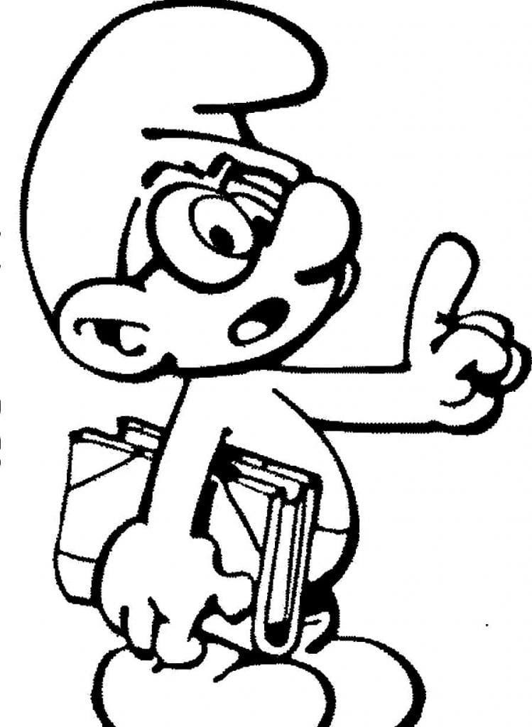 ζωγραφική Brainy smurf
