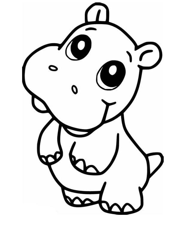 ζωγραφική Cute Hippo Image