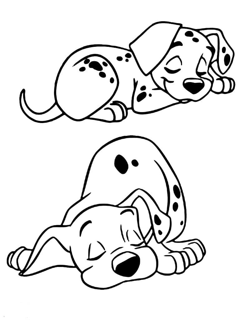 ζωγραφική Dalmatian Sleeping