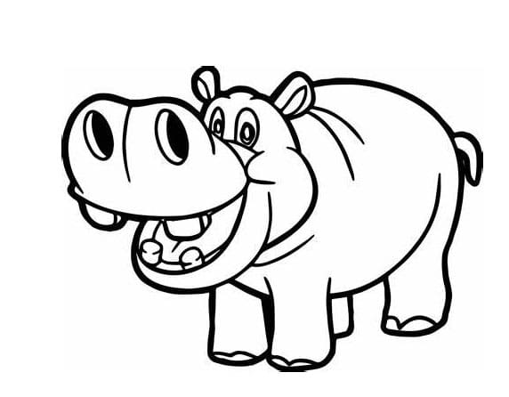 ζωγραφική Free Hippo Image Outline