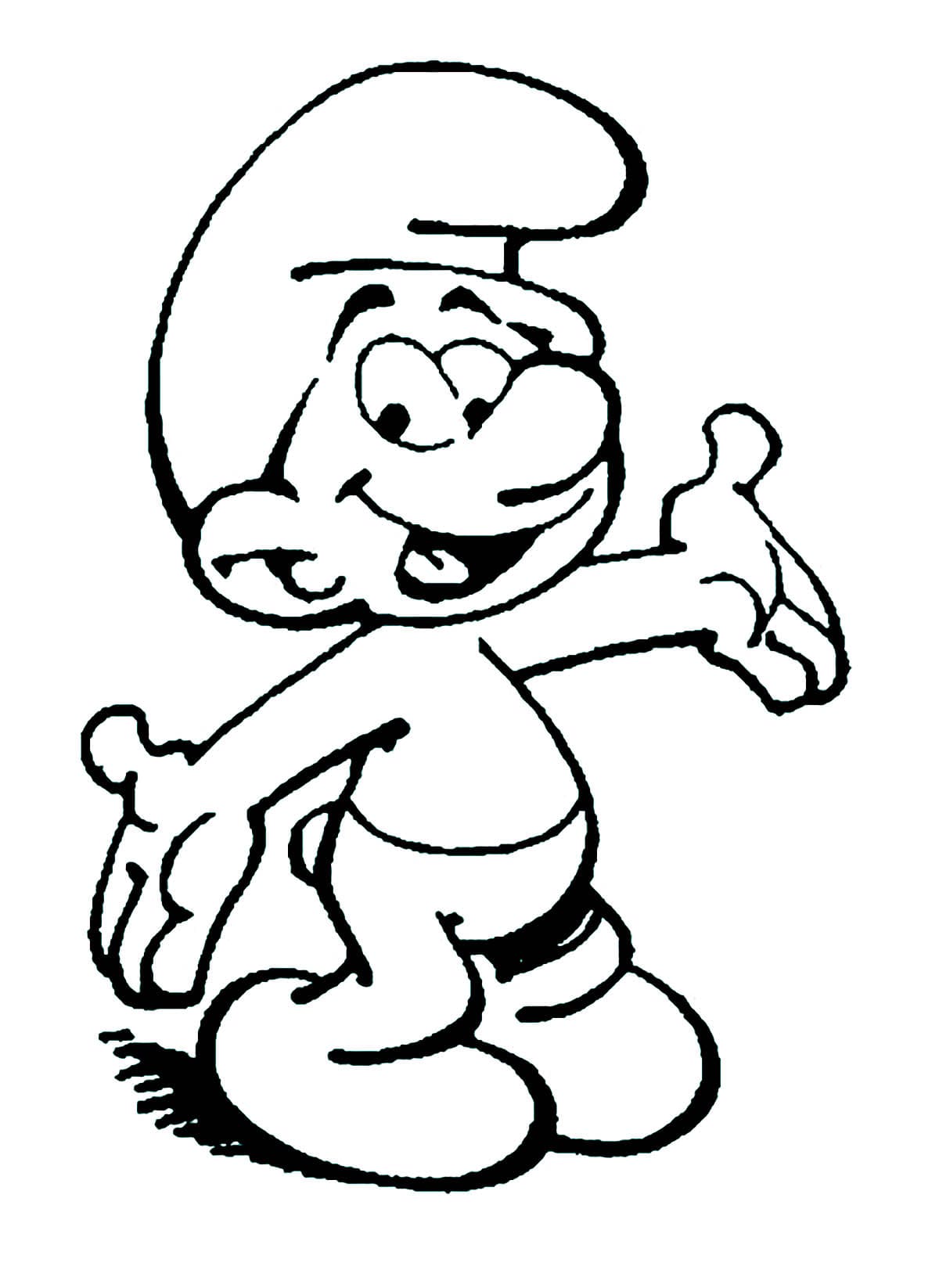 ζωγραφική Print The Smurfs for Kids