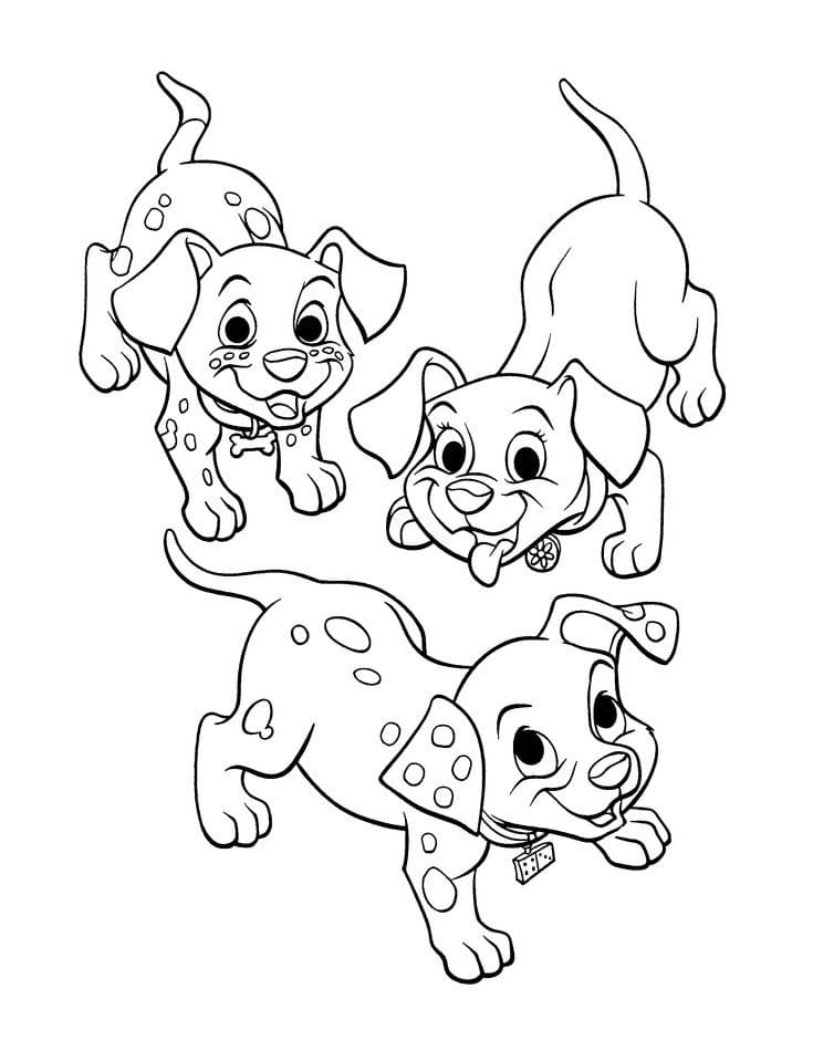 ζωγραφική Three Dalmatians