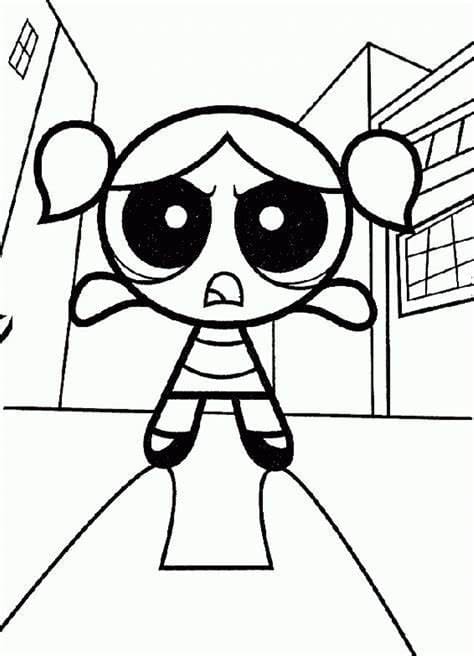 ζωγραφική Δωρεάν περίγραμμα εικόνας για Powerpuff Girls