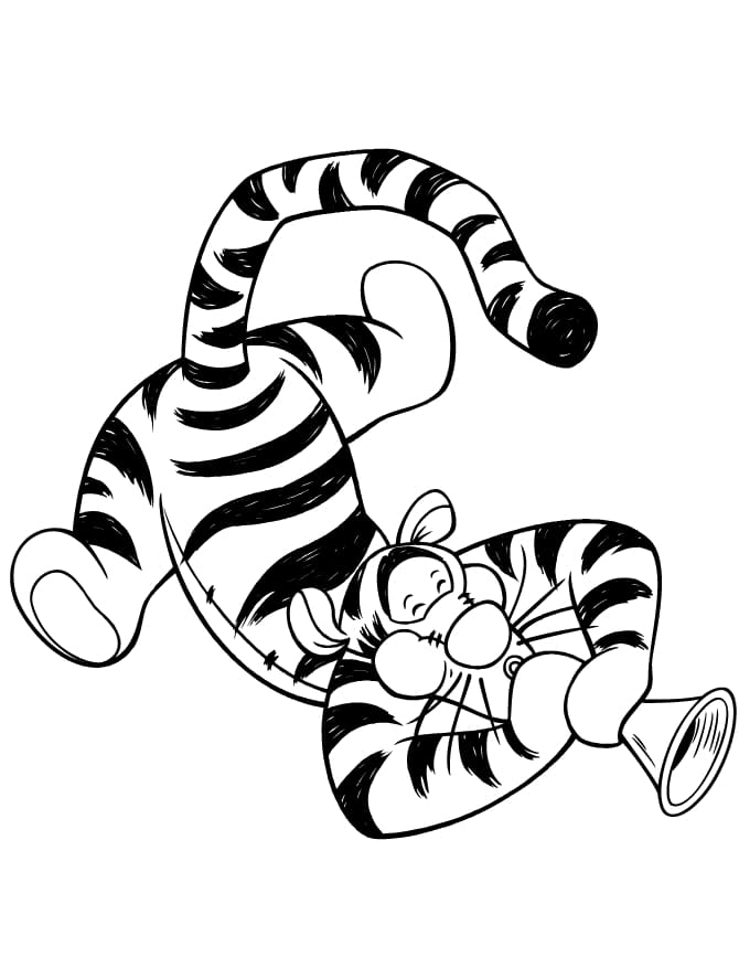 ζωγραφική Δωρεάν περίγραμμα εικόνας Tigger