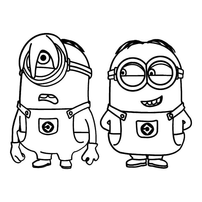 ζωγραφική δύο χαριτωμένα Minions