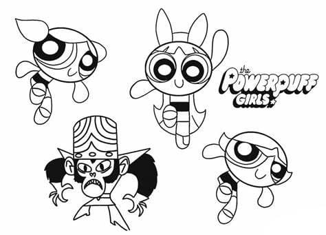 ζωγραφική Εκτυπώσιμη εικόνα για Powerpuff Girls