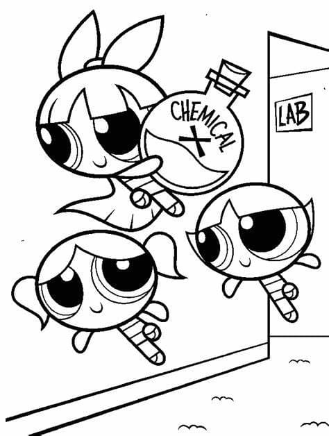 ζωγραφική Εκτυπώσιμο περίγραμμα Powerpuff Girls