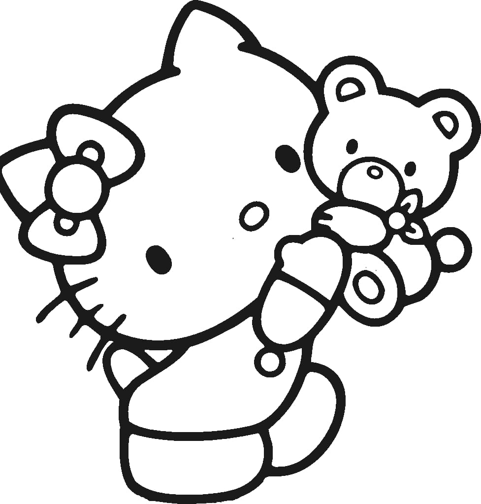 ζωγραφική Hello Kitty και Teddy