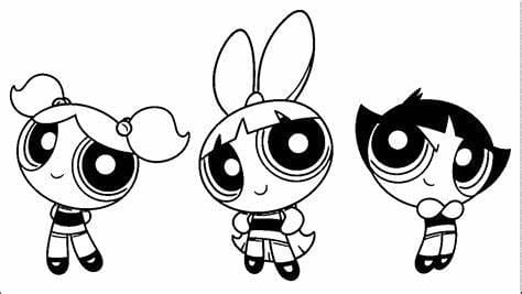 ζωγραφική Κινούμενα σχέδια Powerpuff Girls για παιδιά
