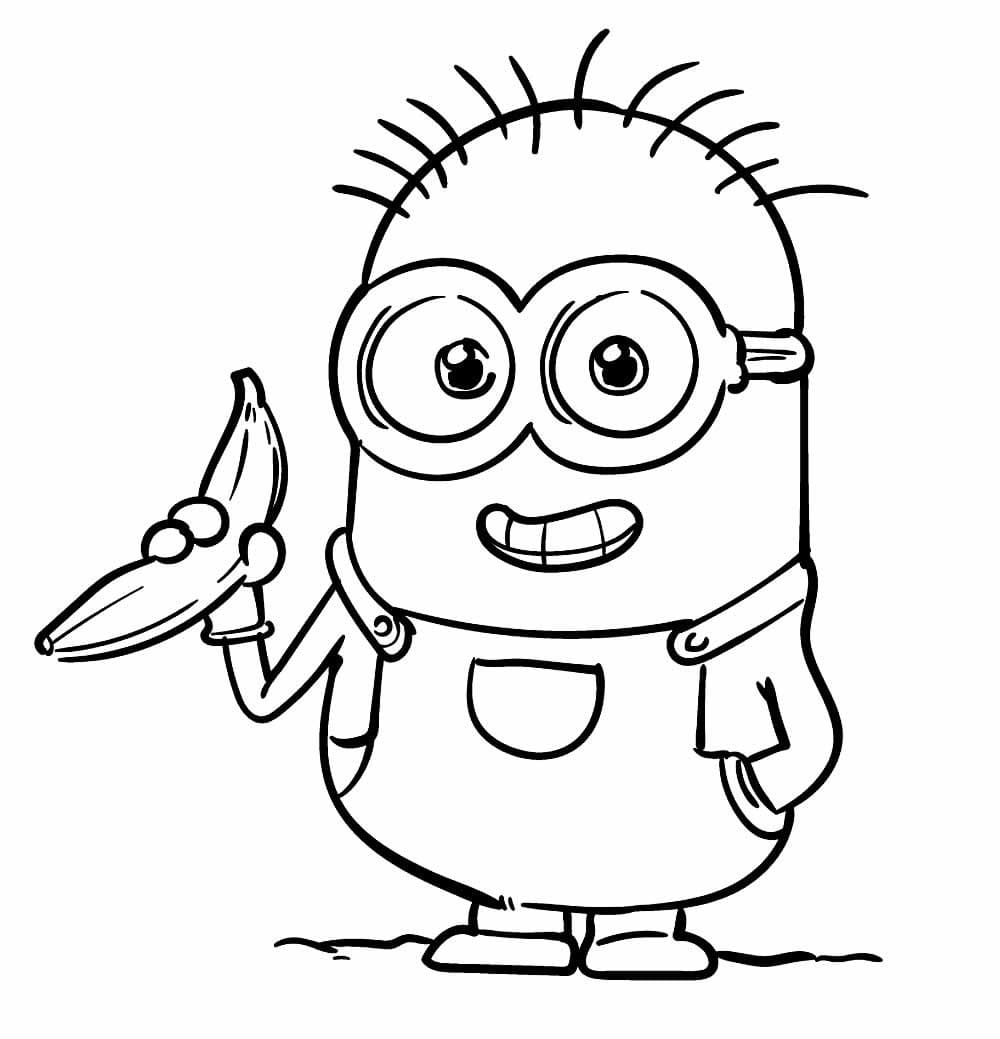 ζωγραφική Minions με μπανάνες