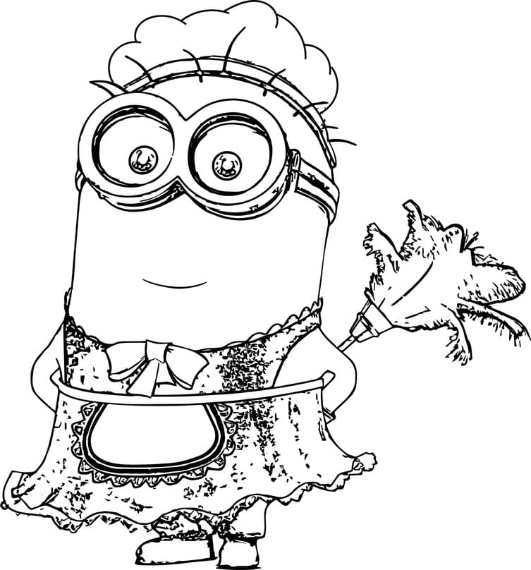 ζωγραφική Minions με σκούπες