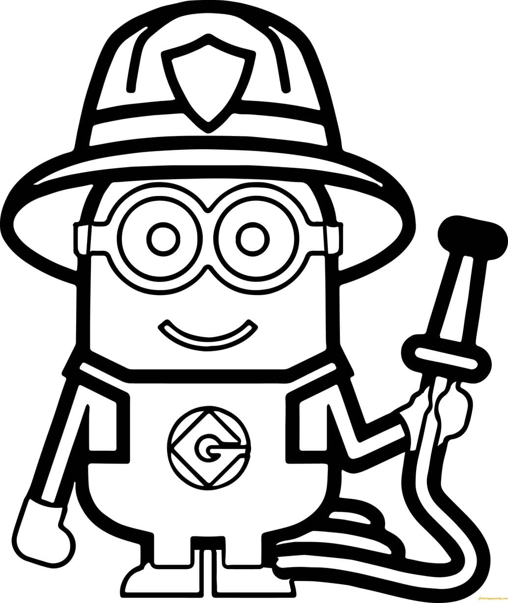 ζωγραφική Minions πυροσβέστες