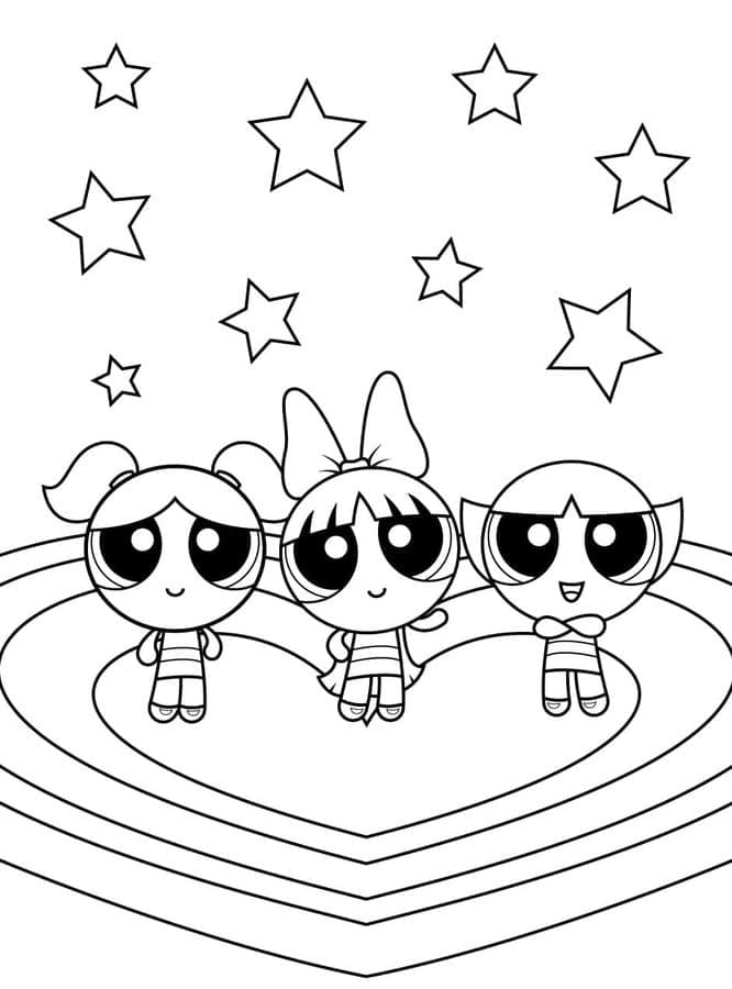 ζωγραφική Όμορφη εκτύπωση Powerpuff Girls