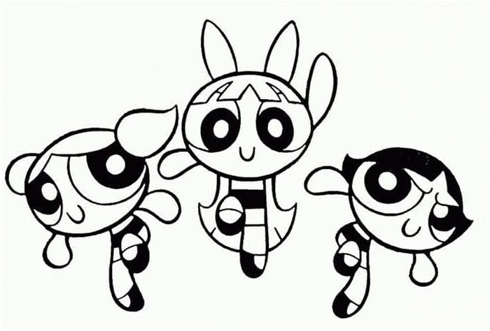 ζωγραφική Περίγραμμα για Powerpuff Girls