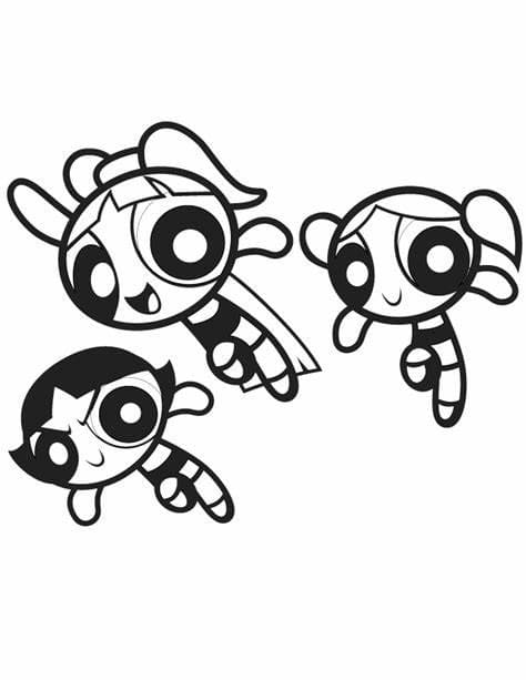 ζωγραφική Περίγραμμα εικόνας για Powerpuff Girls