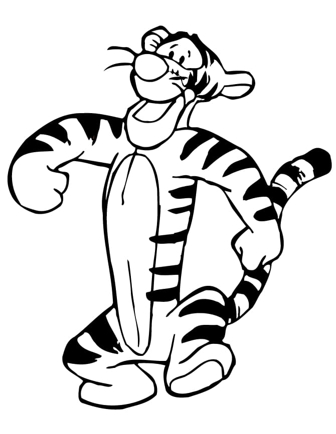 ζωγραφική Περίγραμμα εικόνας Tigger