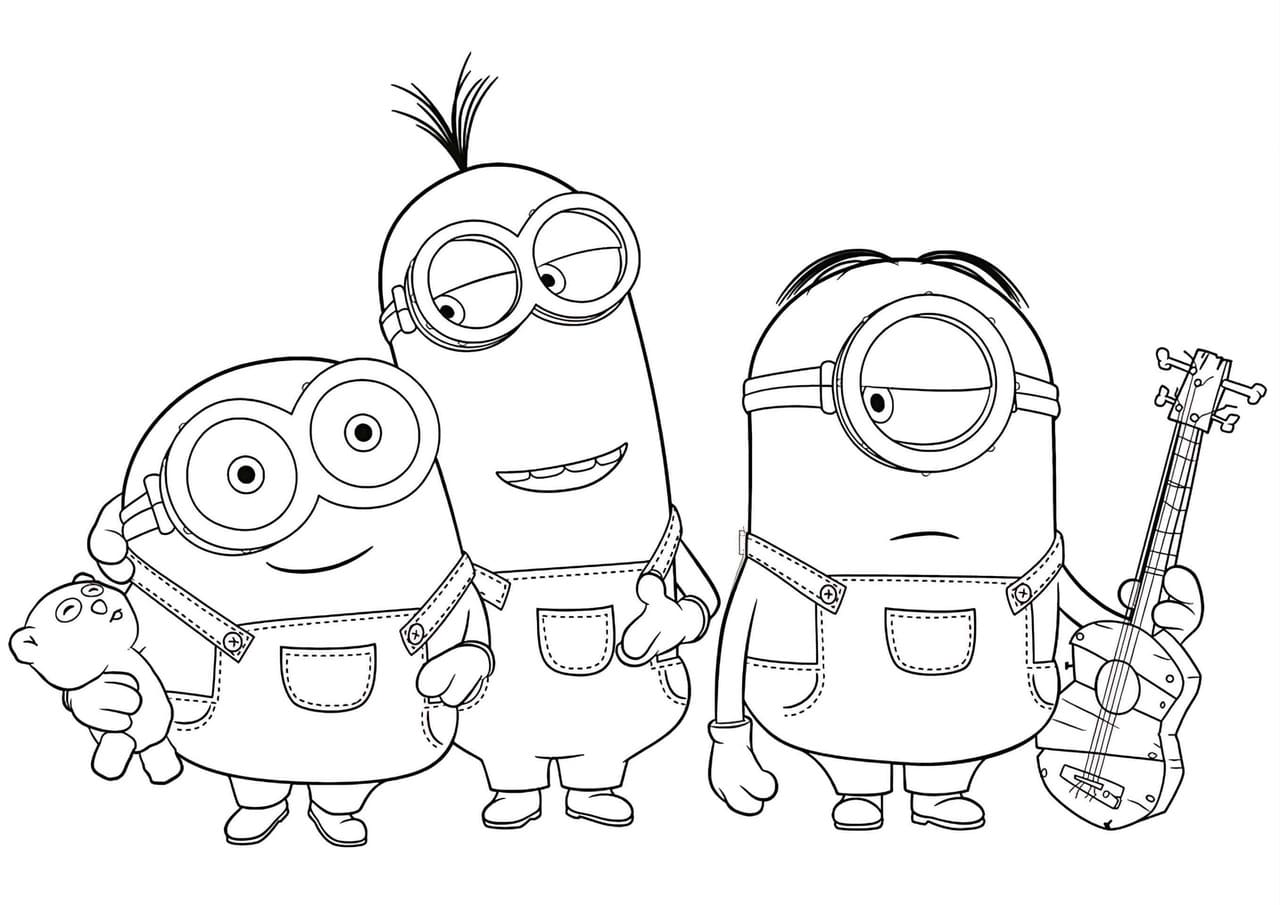 ζωγραφική Τα Minions είναι χαρούμενα