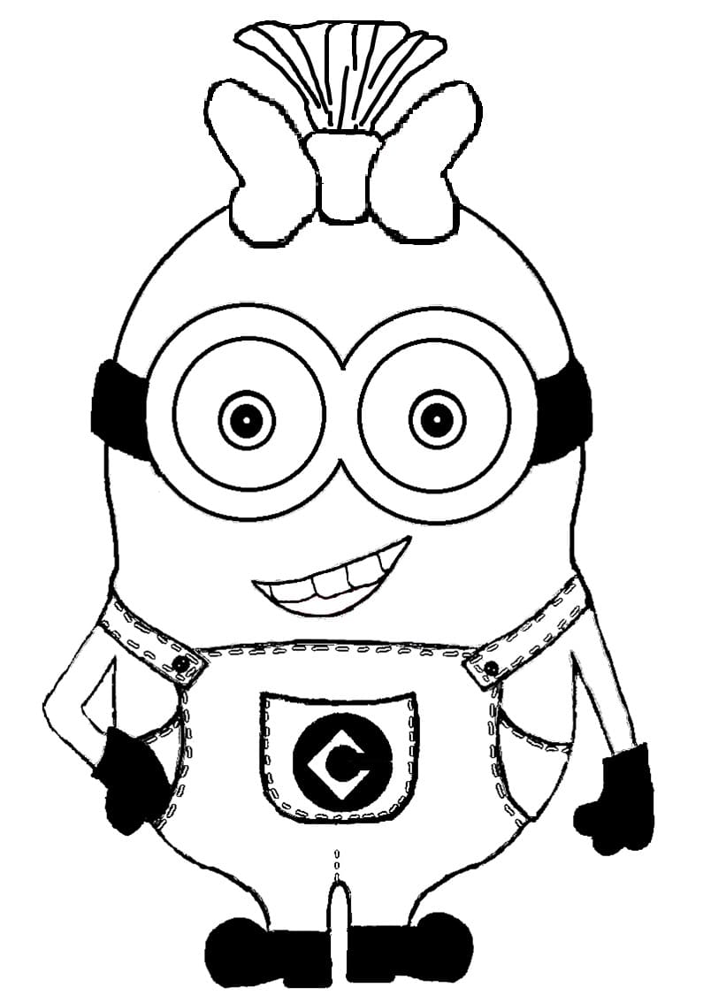 ζωγραφική Τα Minions φορούν παπιγιόν