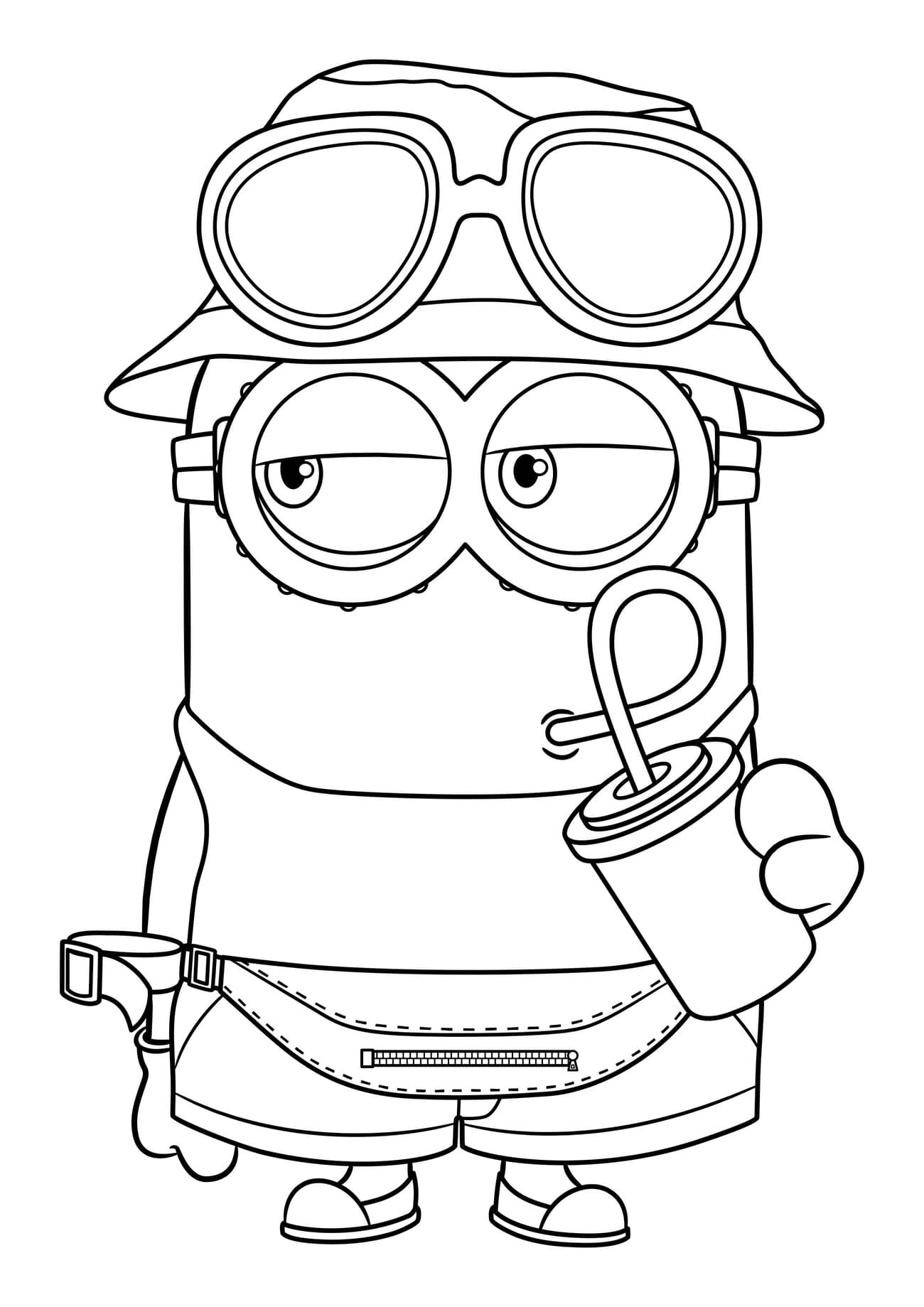 ζωγραφική Τα Minions πίνουν νερό