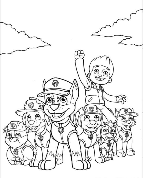 ζωγραφική Χαρακτήρες από το Paw Patrol