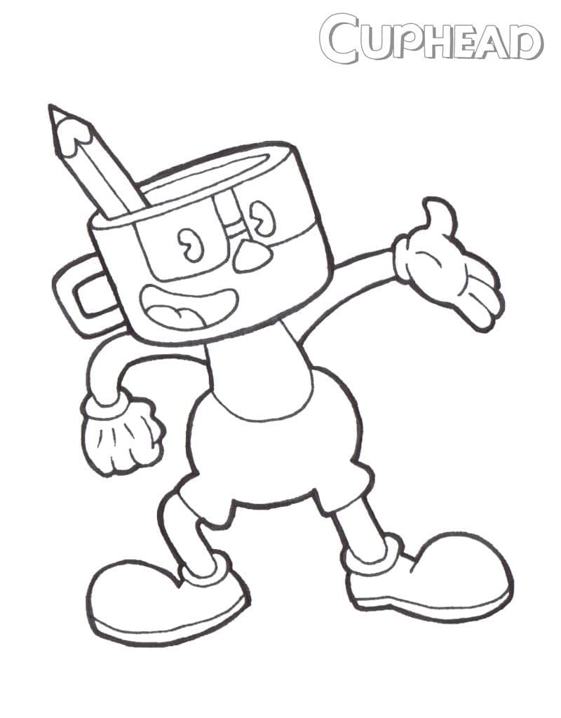 ζωγραφική Χαριτωμένο Cuphead για παιδιά