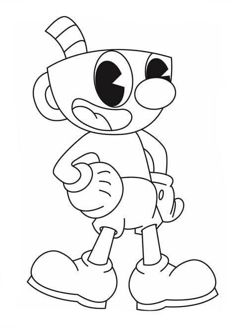 ζωγραφική Χαρούμενος Cuphead