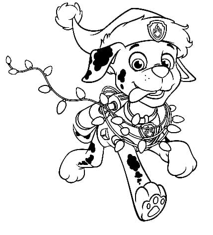 ζωγραφική Χριστούγεννα Marshall Paw Patrol