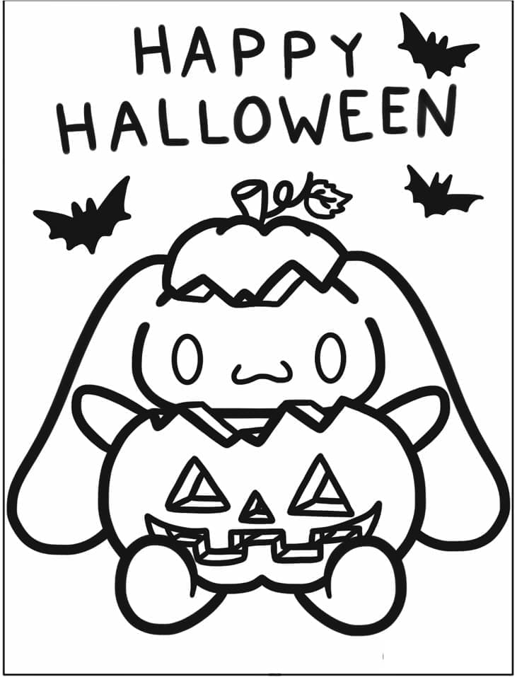 ζωγραφική Cinnamoroll στο Halloween