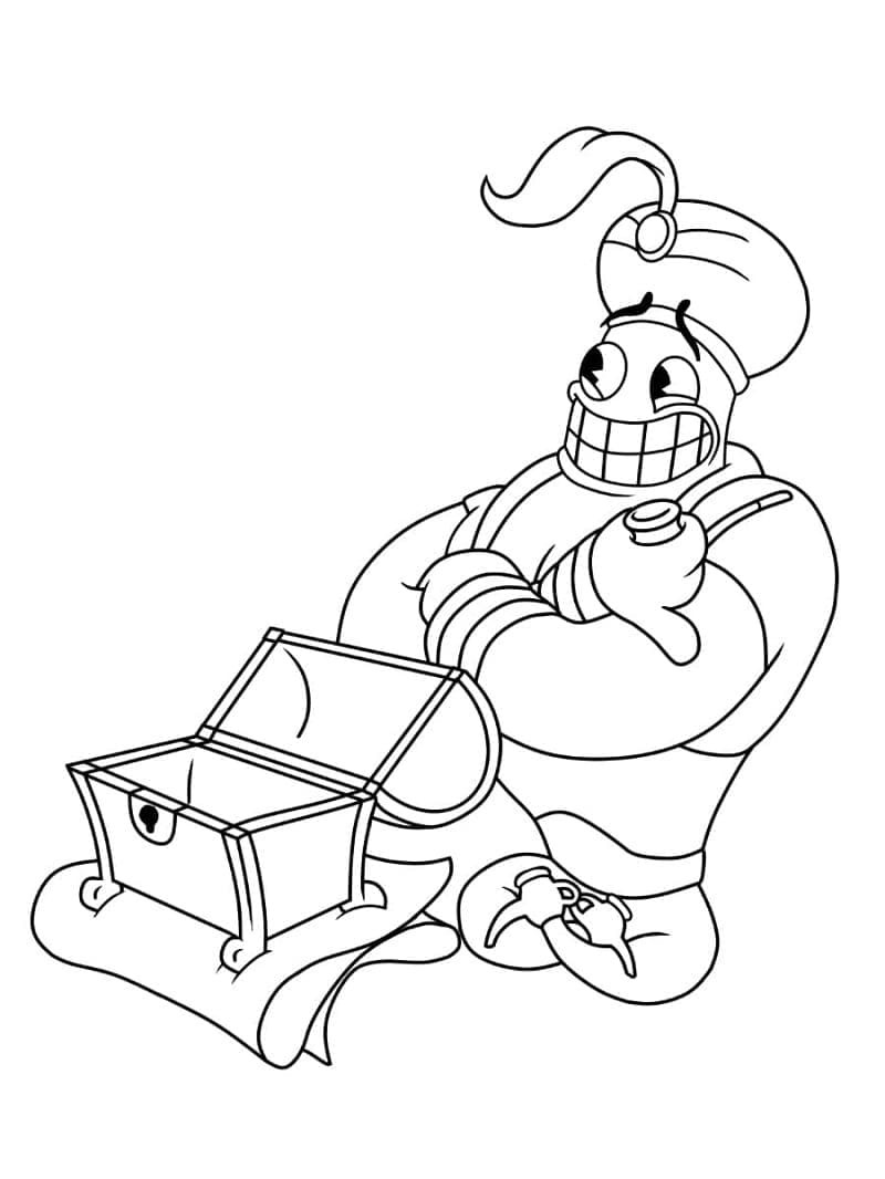 ζωγραφική Cuphead γραμμή τέχνης για παιδιά